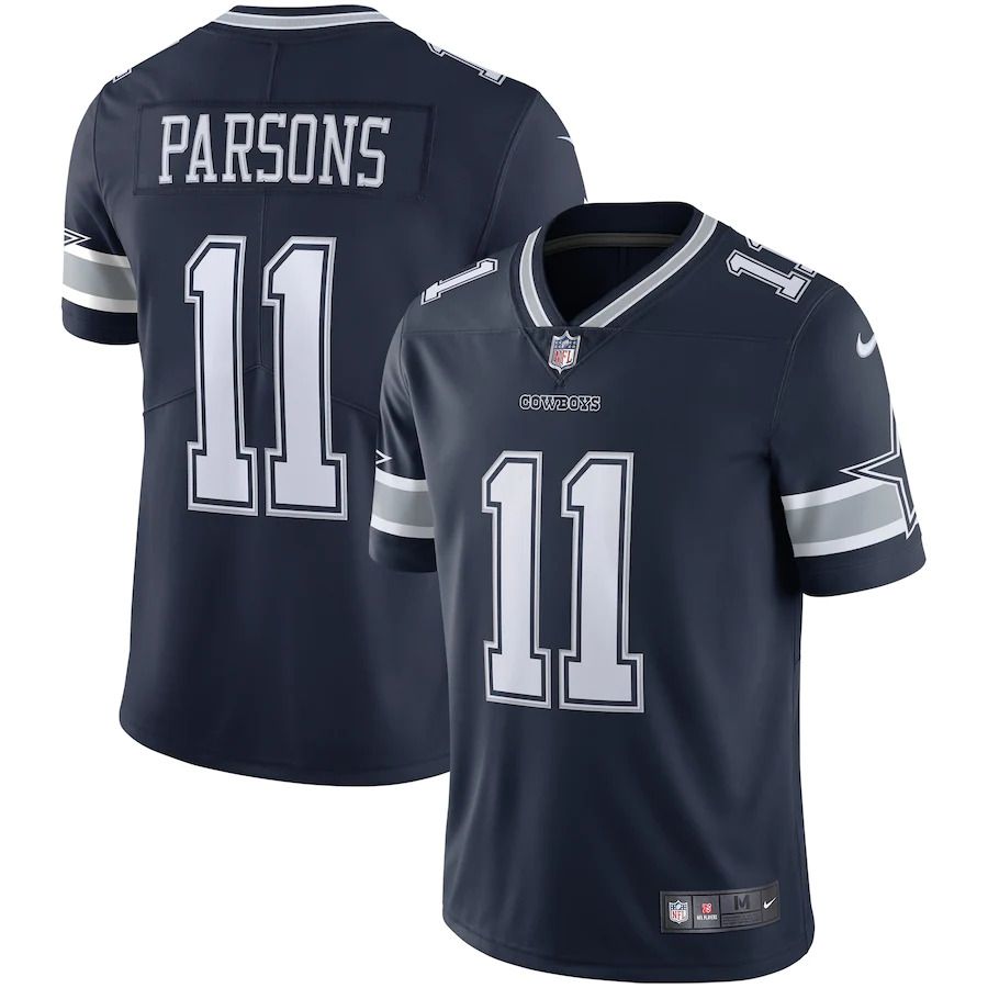 Men Dallas Cowboys #11 Micah Parsons Nike Navy Vapor Limited NFL Jersey